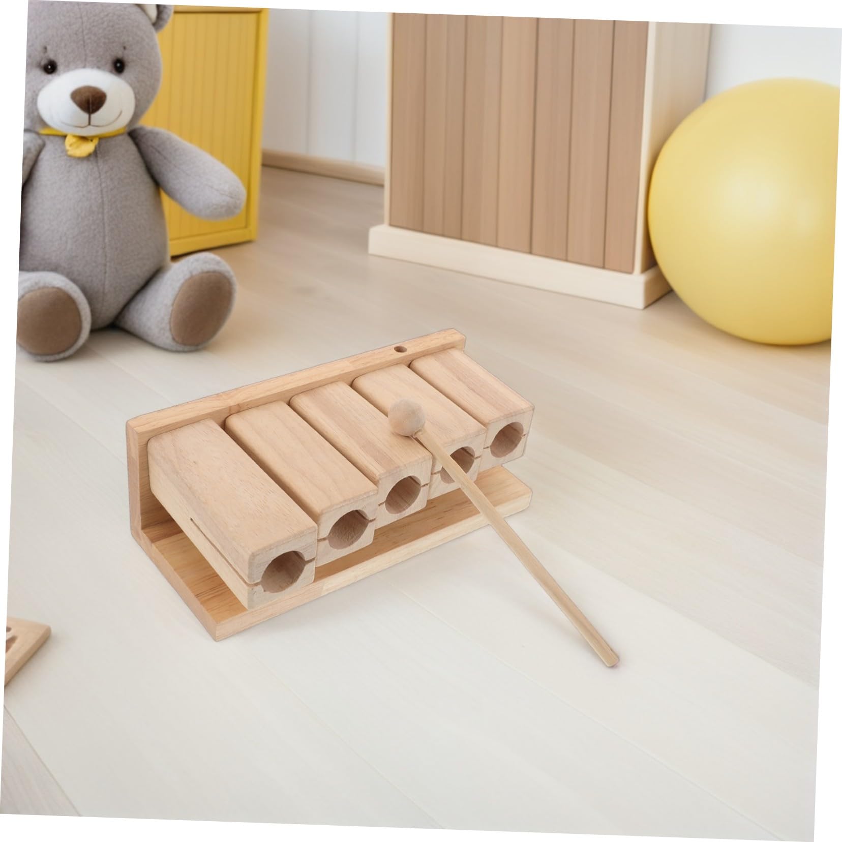 TOYANDONA Instrumento de Percusión de Madera Tonos con para Educación Musical Infantil y Adultos Bloque Rítmico Natural para Aprendizaje Temprano Hogar y Escuela