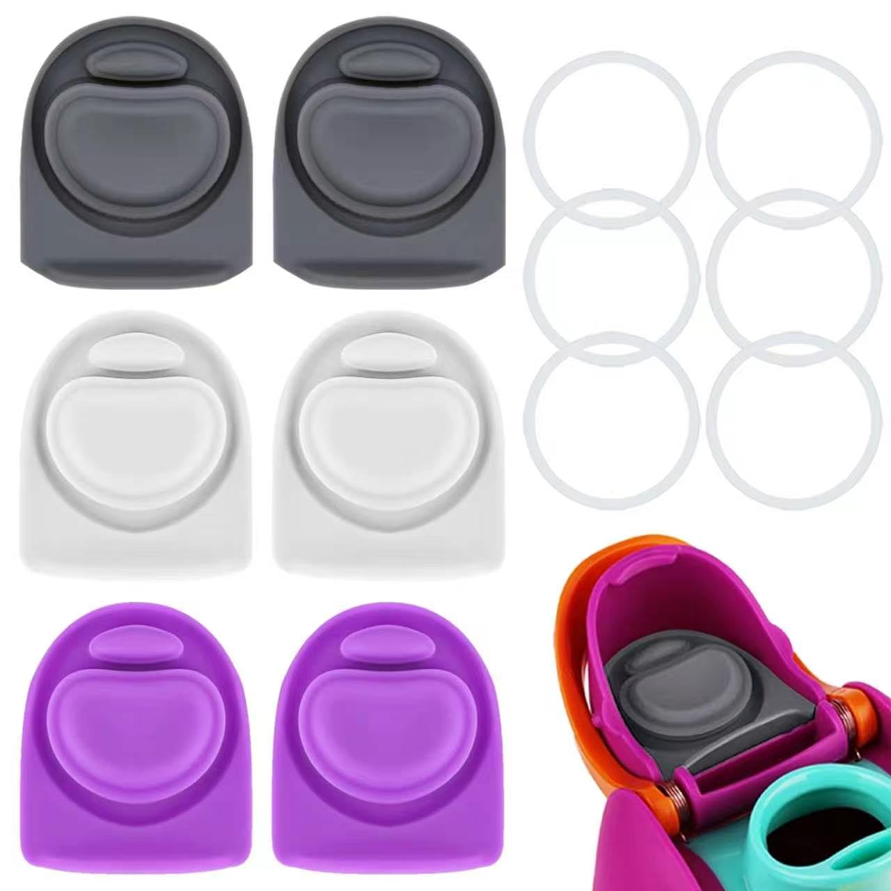 ZONBBEE 6 Sets Replacement Stopper and O Ring Gasket Compatible with Owala FreeSip 24oz 32oz,Water Bottle Lid Insert Cap Rubber Seal Parts for Owala 16/19/24/32/43oz Mouth Piece Accessories HGA2