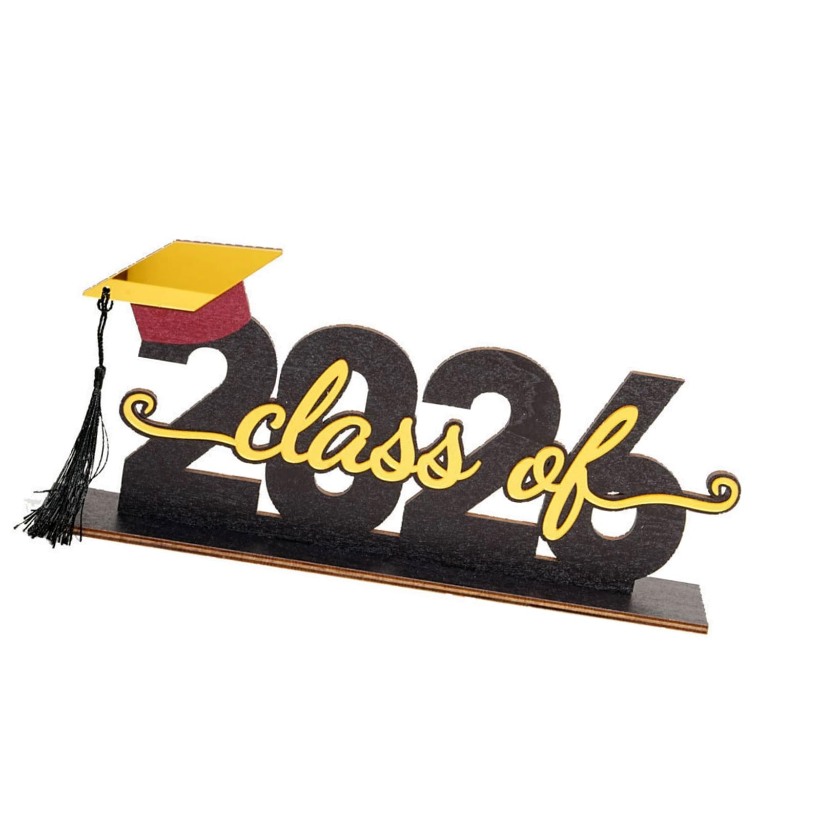 2026 Graduation Decorations Class of 2026 Congrats Grad Wooden Table Centerpieces Graduate Table Signs 11.8×5.3inches Graduation Party Favor