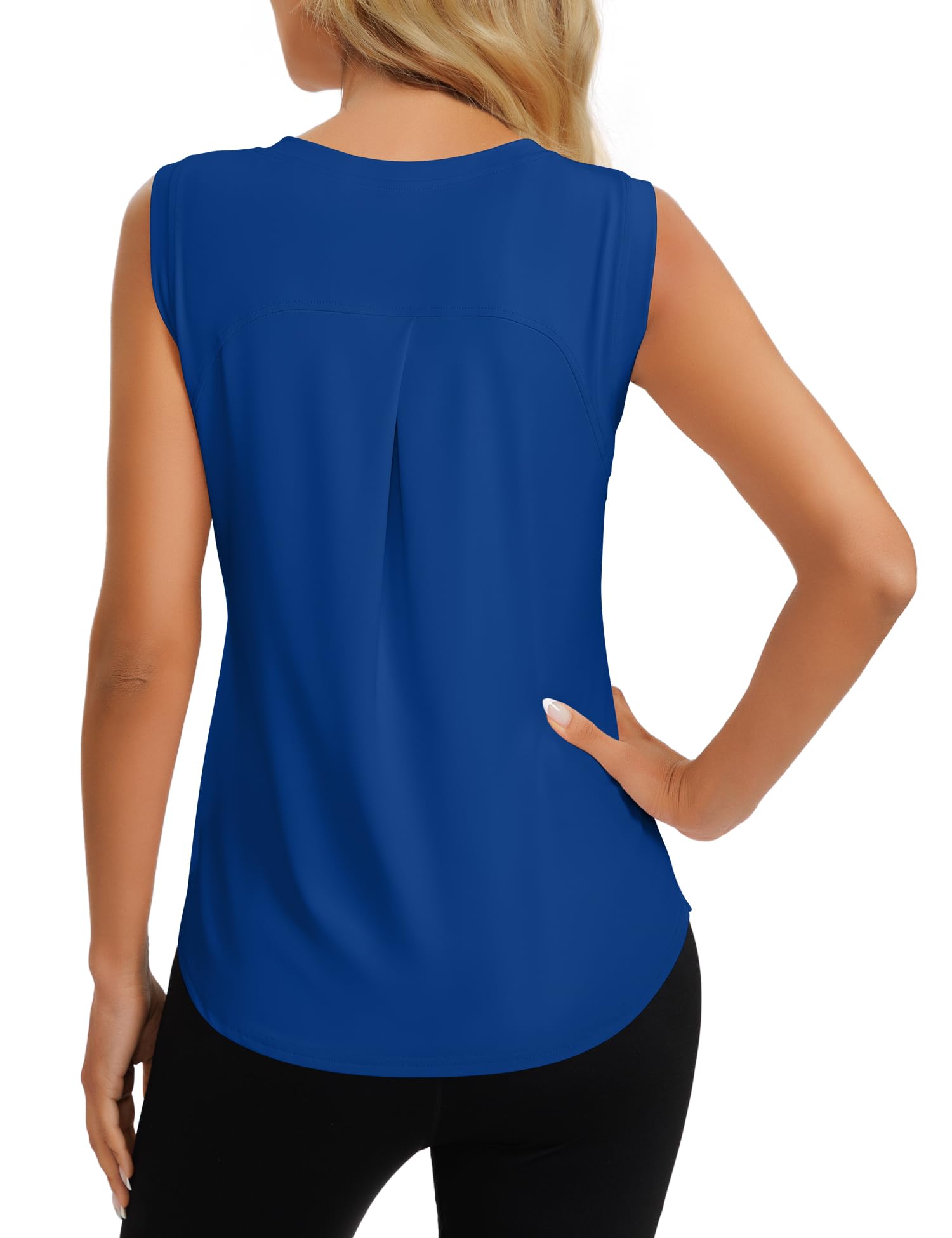 Dawnrole Damen Sport Top Ärmelloses Tennis Fitness Shirt Damen Leichte Yoga Sport Oberteile