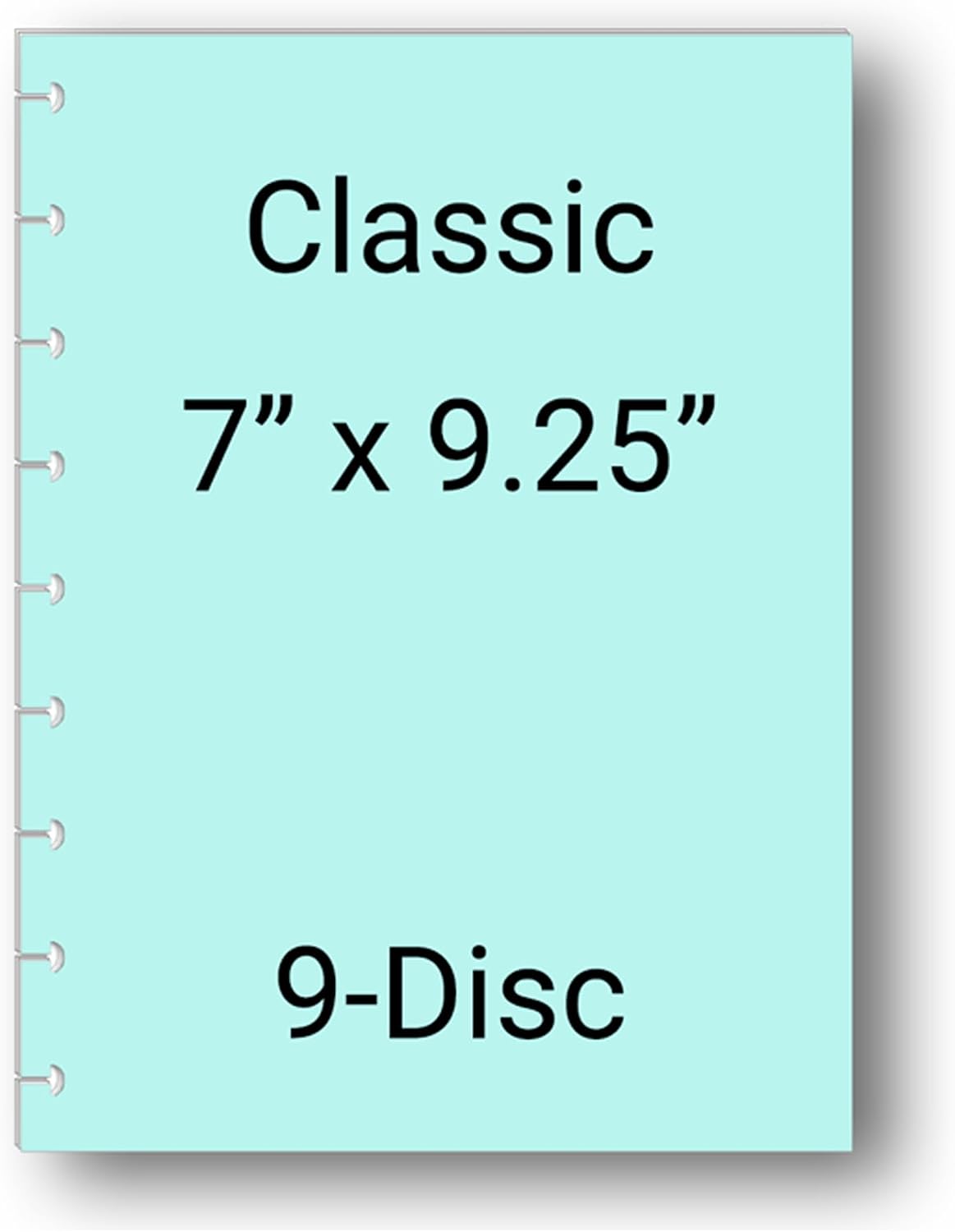 Premium Quality Vegan PU Cover for Classic Size 9-Disc Planners Comes With Free 9 Black Discs. Fits Medium Size Planners, Accessories for NOTIQ Midi 9-Disc (L2), Inkwell Press planners (CoverPUBrown)