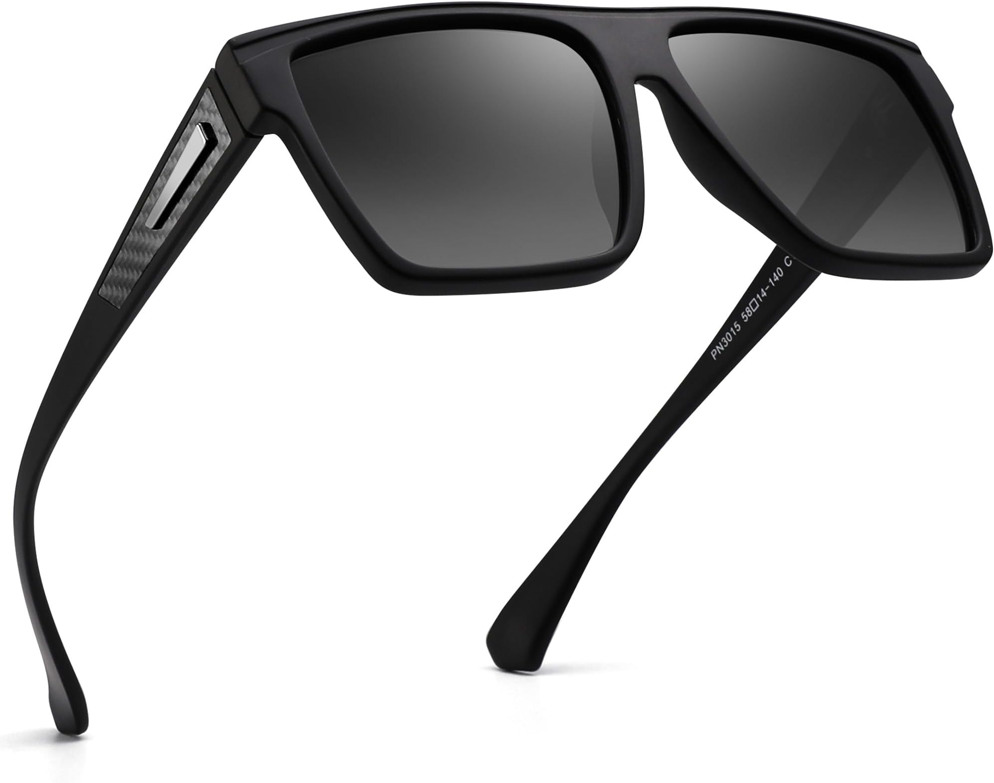 Retro Polarized Sunglasses Men Women, Flat Top Square Driving Glasses UV400