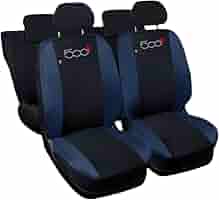 Coprisedili Auto Per Fiat 500X - Set Completo Anteriori E Posteriori, Con Logo Ricamato
