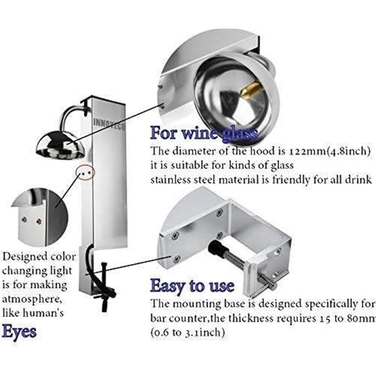 Refrigeratore di vetro per raffreddamento istantaneo - Congelatore migliorato con luce LED per raffreddare rapidamente birra, vino e bicchieri da whisky