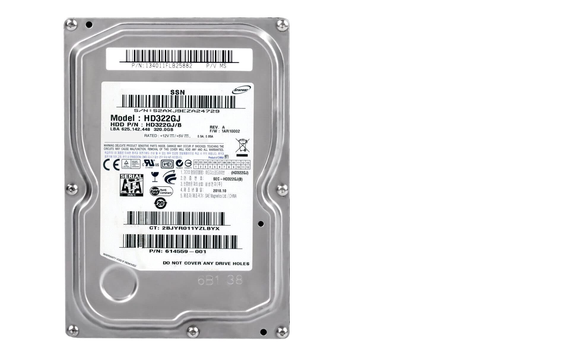 HD322GJ SPINPOINT F4 320GB 3,5" SATA SABİT SÜRÜCÜ. 7200PRM - ST320DM001 - Samsung, Seagate, Dell Sun