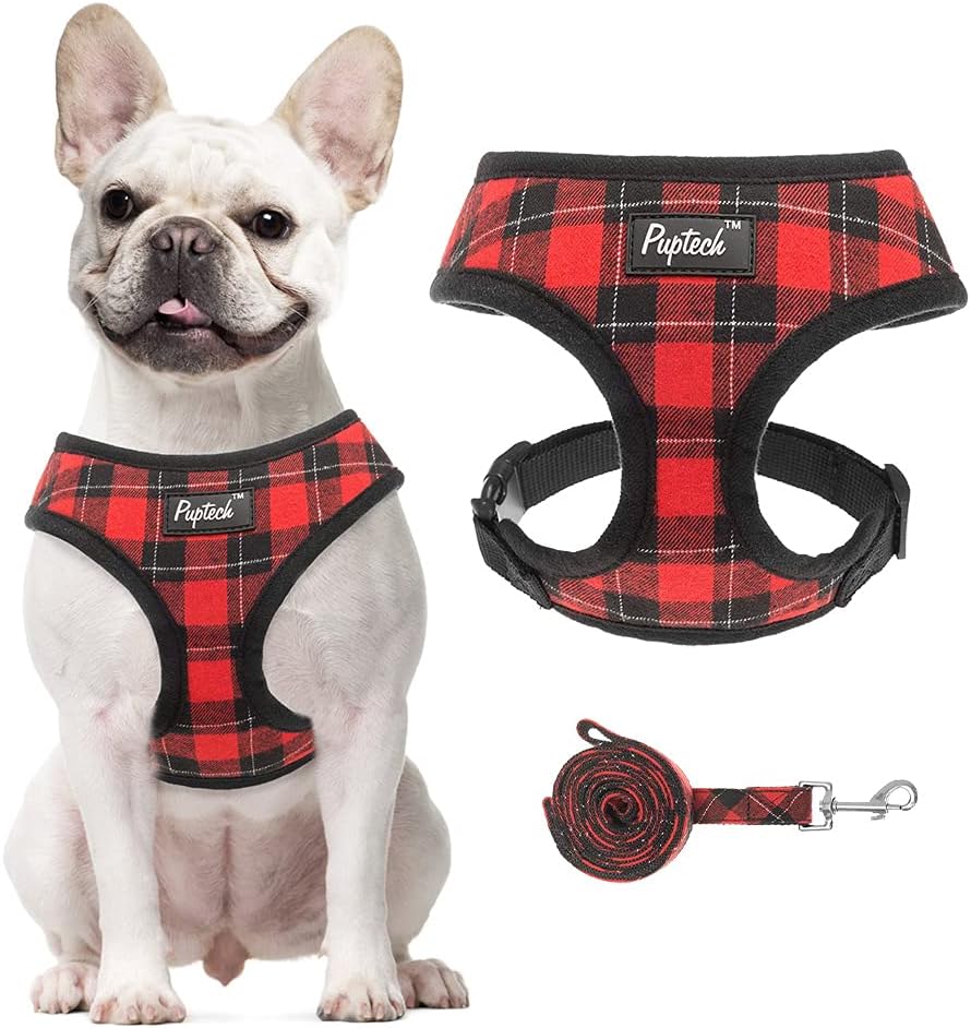 PUPTECK Soft Mesh Dog Harness Pet Puppy Comfort Padded Vest No Pull Harnesses : Pet Supplies