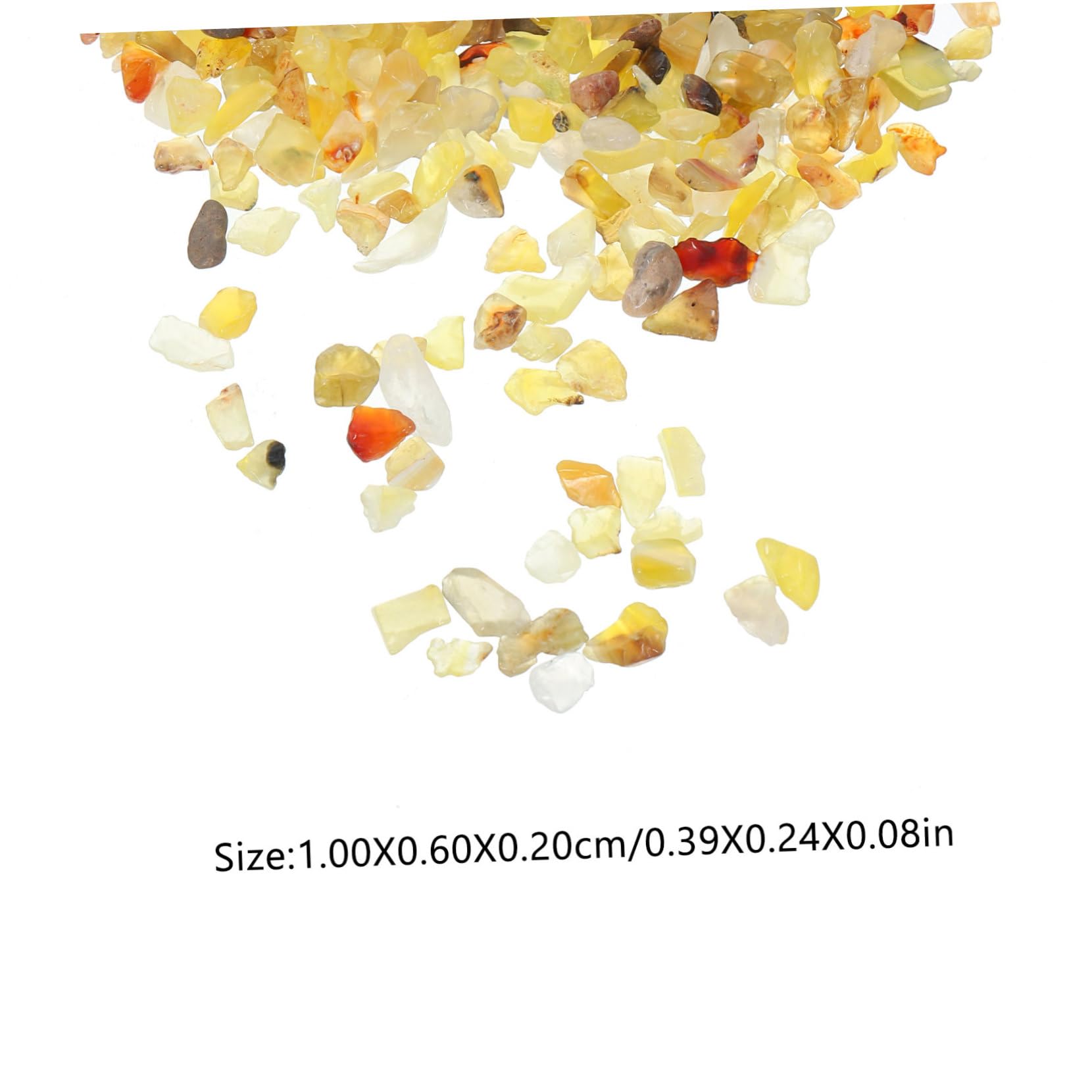 Mipcase 500g White Crystal Stones Set Crystal Gravel for Dining Room Table Decor Stone Collection