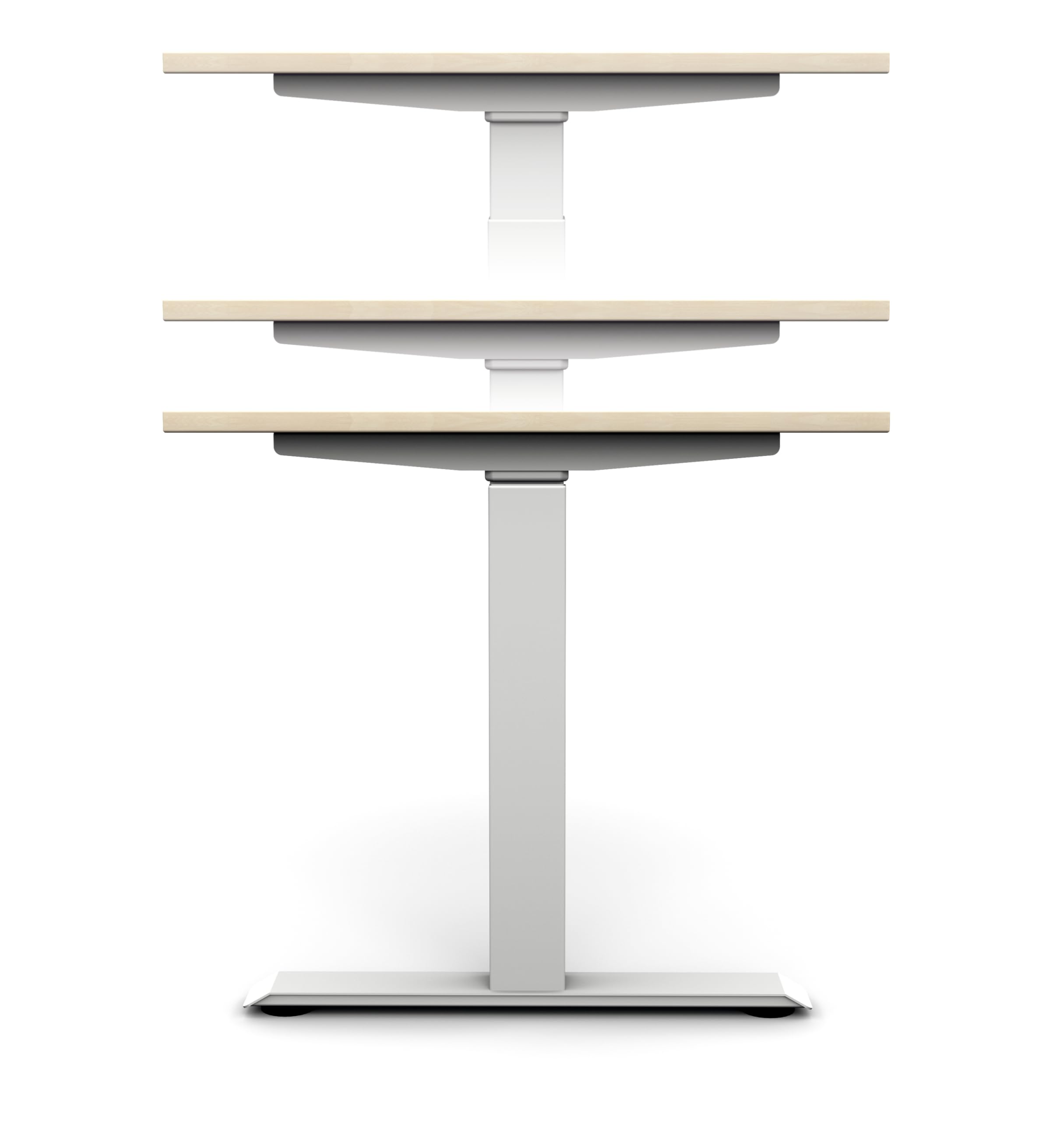 Table élévatrice électrique 135° Elevate Basic, réglable en hauteur à droite, 2166 x 1130 x 730-1230 (hêtre/argent)