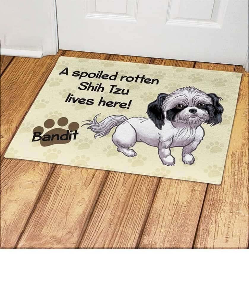 Paillasson Shih Tzu C300931D : le tapis de porte extérieur idéal comme cadeau pour amoureux de chiens