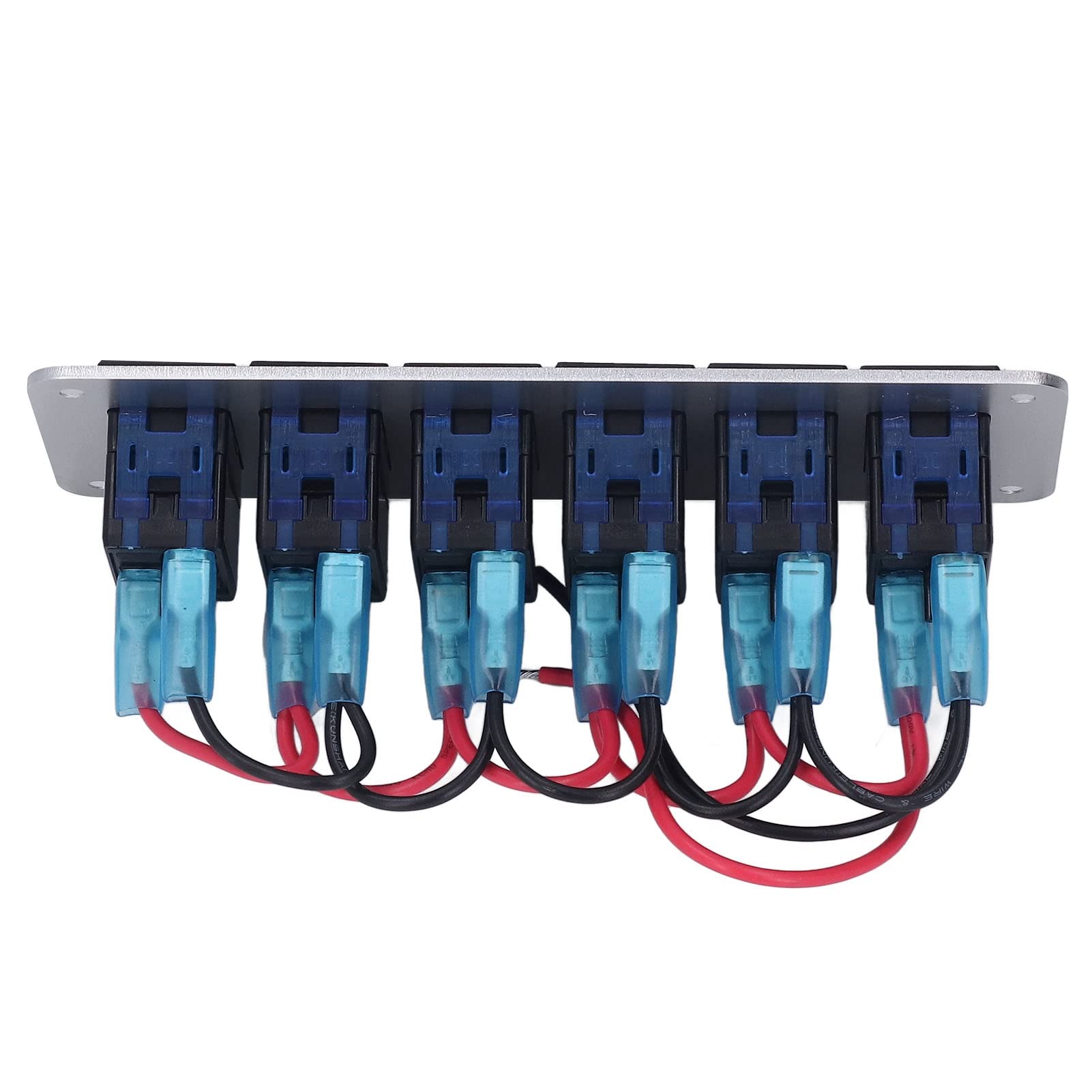 aqxreight Panel de Interruptores Basculantes de 6 Vías, 12V-24V, Aleación