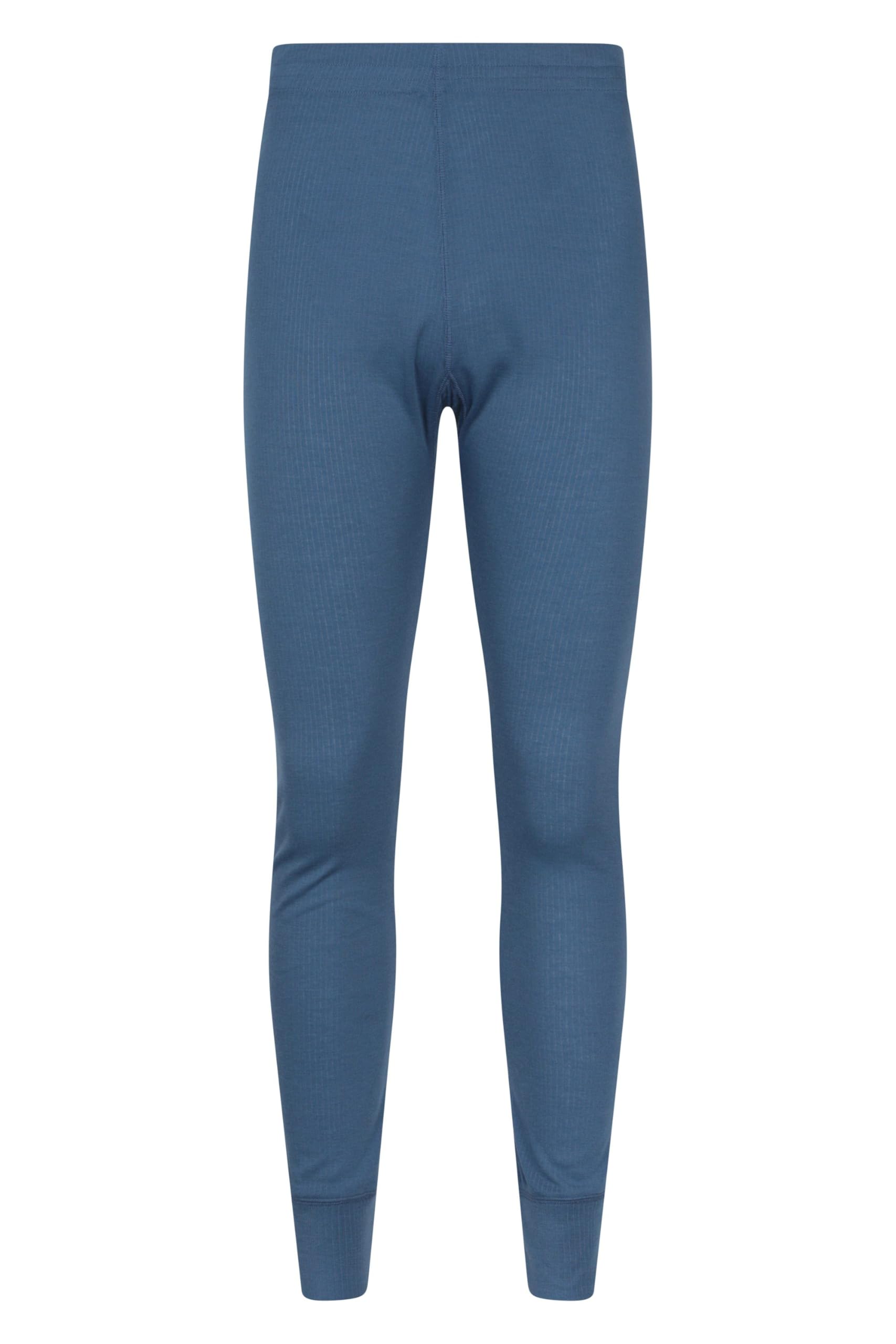 Mountain Warehouse Talus Mens Thermal Baselayer Trousers - Lightweight & Breathable Pants - for Camping, Hiking & Outdoors Blue M