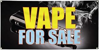 Vinyl Banner Multiple Sizes Vape for Sale Outdoor Advertising Printing B Business Outdoor Weatherproof Industrial Yard Signs Black 4 Grommets 24x36Inches