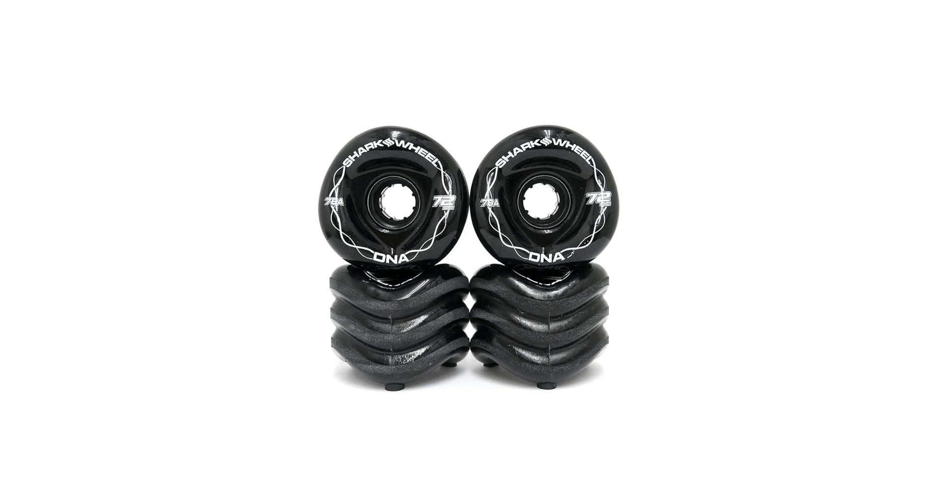 c2☆新品☆ シャークウィール 72mm 78a ブラック/ブルー スワール NEW Shark Wheel 72mm, 78a DNA - Black / Blue Swirl - Shark Wheel