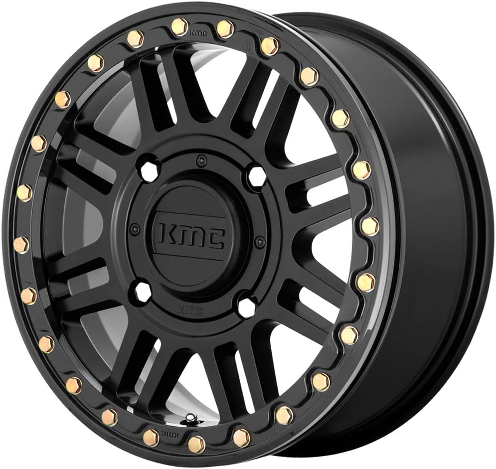KMC Wheels Powersports KS250 15X10 4X137 S-BLK BLK-RING 00MM - KS25051048700