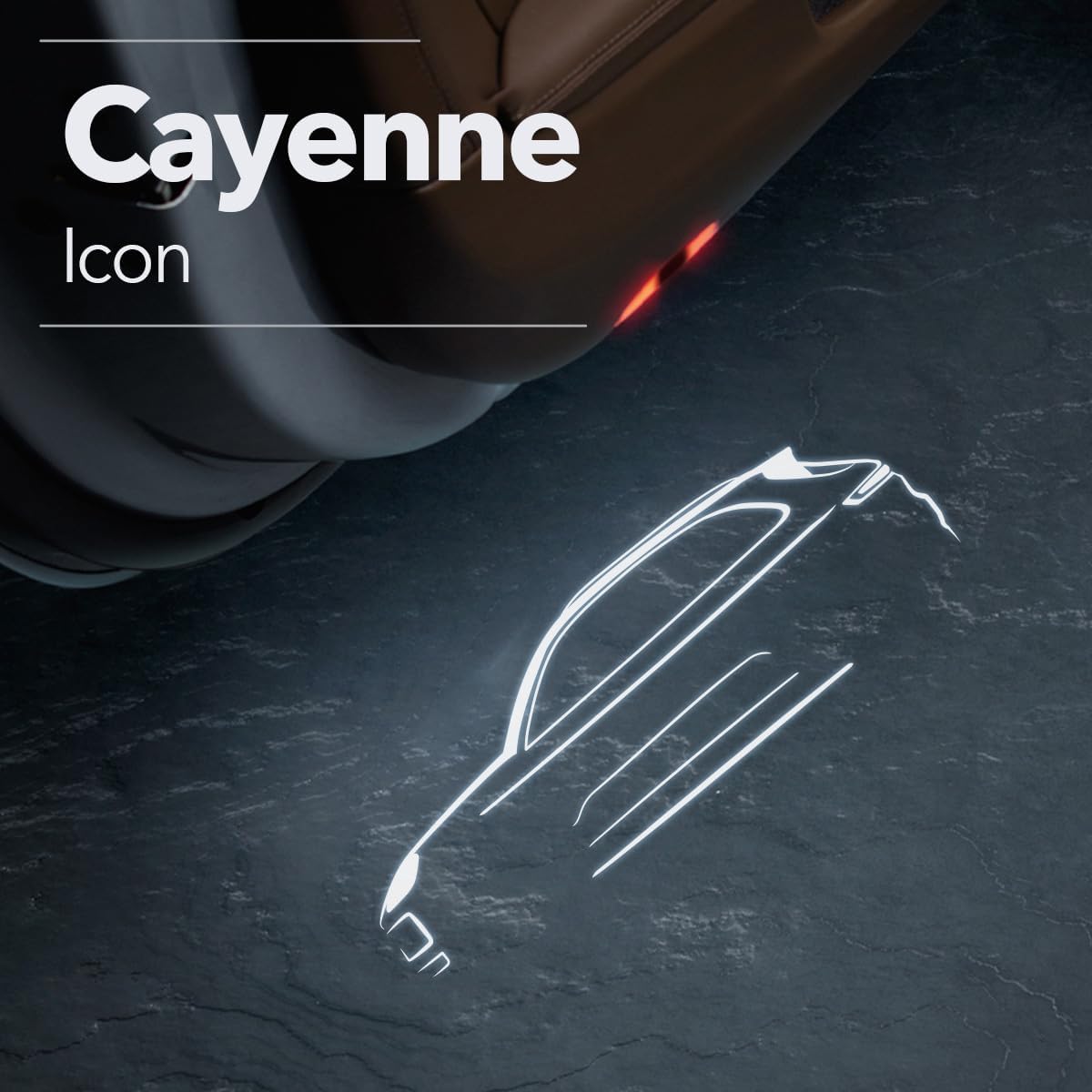 Door Logo Projection Light, Suitable for Cayenne, 2PCS(Cayenne Projection) image 2