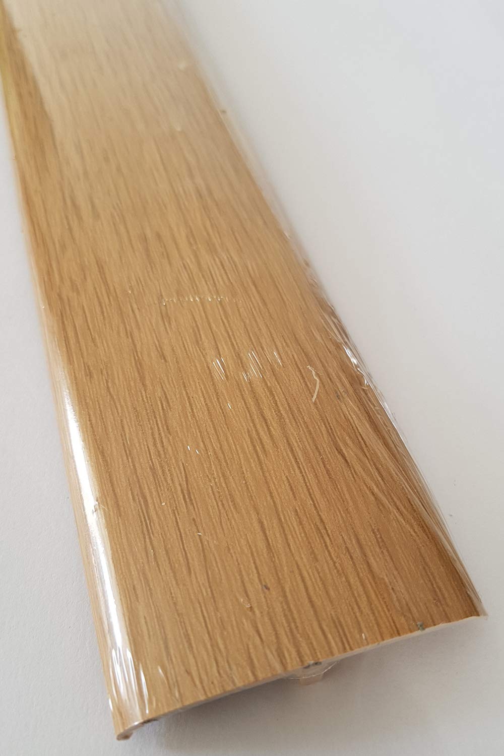 Light Oak Laminate Door Threshold Adjustable Height/Pivots 50mm x 90cm Easyclip