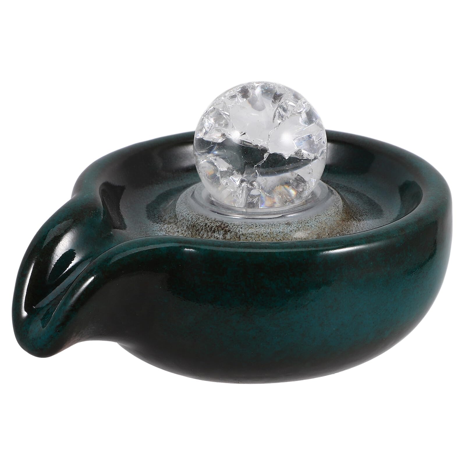 Fontaine en céramique bleu jardin extérieur, buse de sortie d'eau pour cour DIY