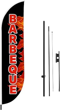 11.5ft Feather Flag | Weather-Resistant Knitted Swooper HD Ad Flag | DreamController
