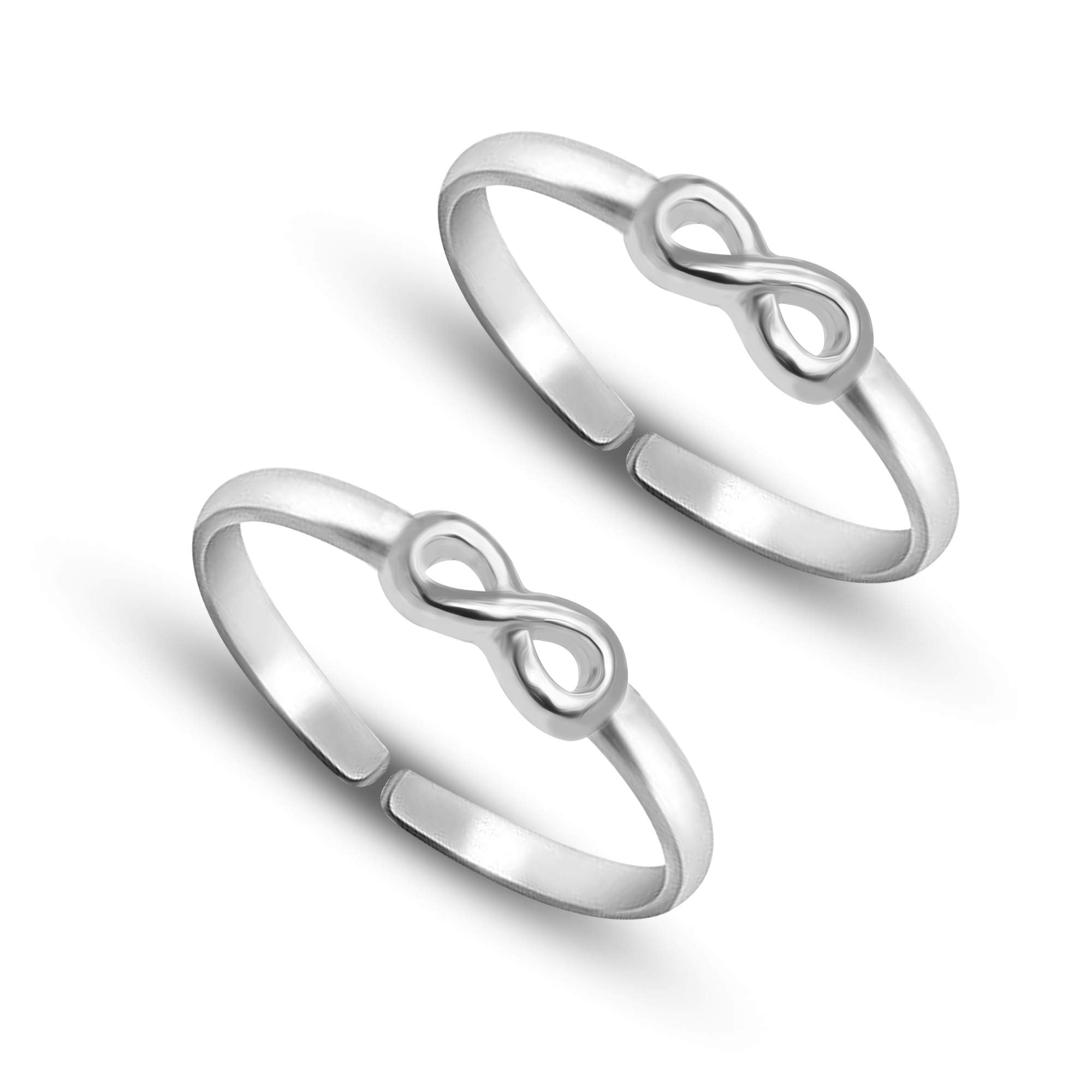 925 Sterling Silver Toe Ring for Women | BIS Hallmarked Fancy Designer Women's Toe Rings | Toerings Gift Jewely for Anniversary Birthday Wedding