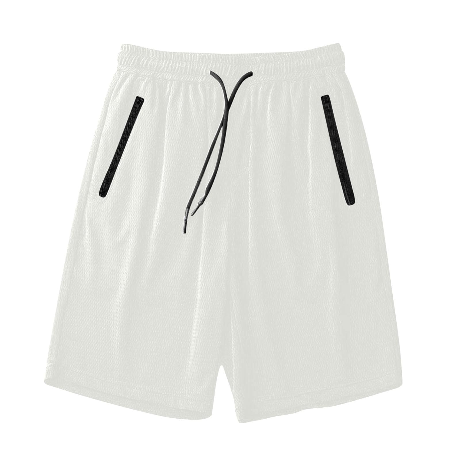 Men's Thin Ice Silk Quick Dry Shorts Casual Drawstring Elastic Waist Stretch Yoga Running Short Pants with Pockets