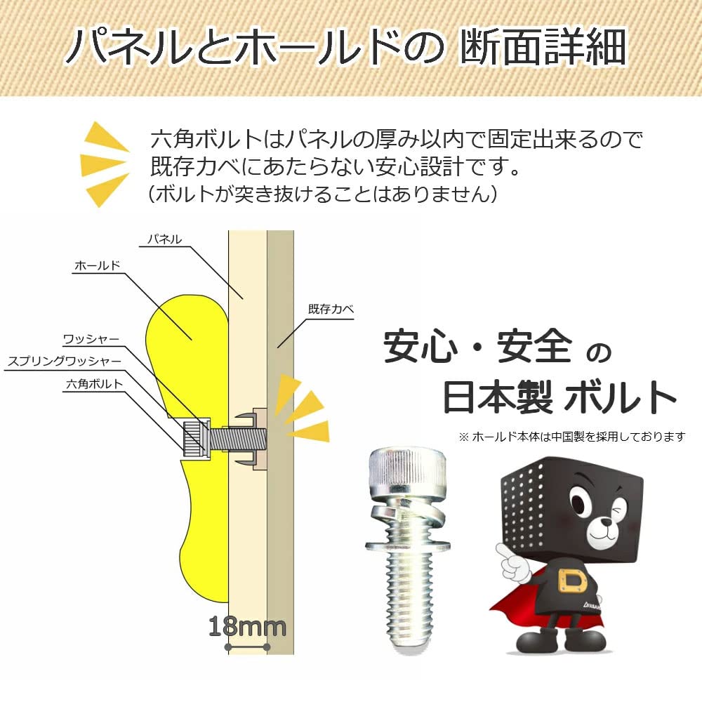 Amazon | クライミングホールド32個セット （六角ボルト付き