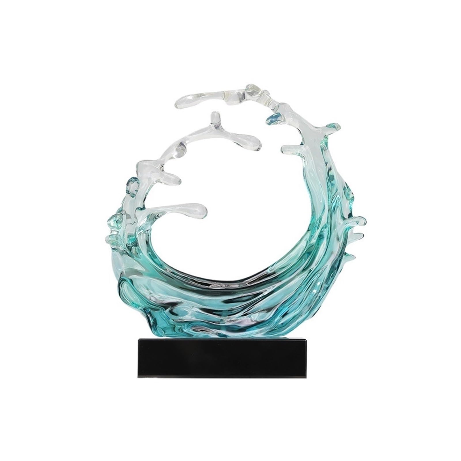 T2H9B5V4G8 Home decoration Modern Minimalist Luxury Creative Decorative Item Living Room Desktop Abstract Wave Transparent Ornament