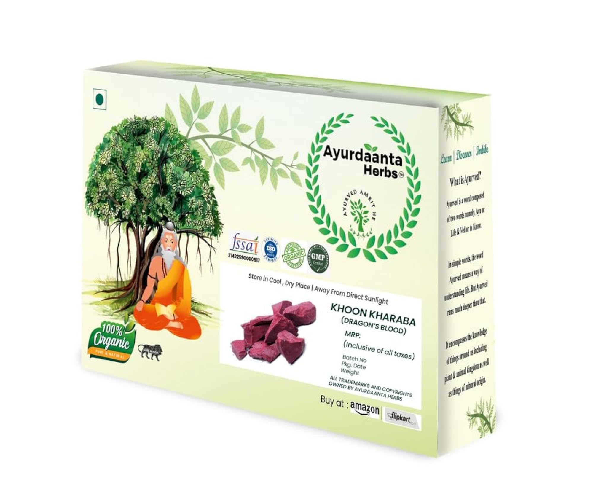 Ayurdaanta Herbs Khoon Kharaba, 100g Dragon Blood