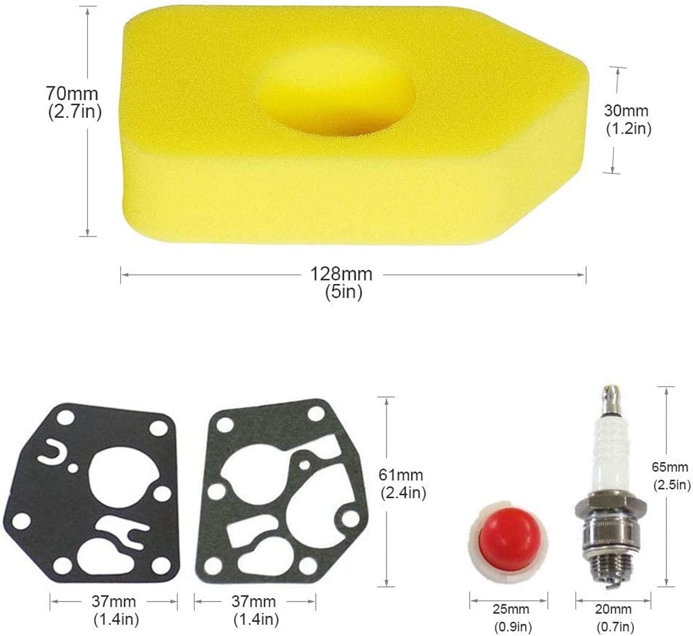 HIFROM 795477 Carburetor 698369 Foam Air Filter 691859 692211 698719 Governor Springs Kit Compatible with 795469 09T502 09S502 09L902 09L502 10A902 10A982 10C902