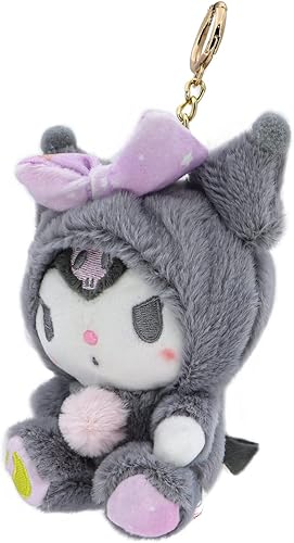 Miniatura 2 de Ahlsense Llavero de peluche lindo de dibujos animados de anime de 5 pulgadas (B)