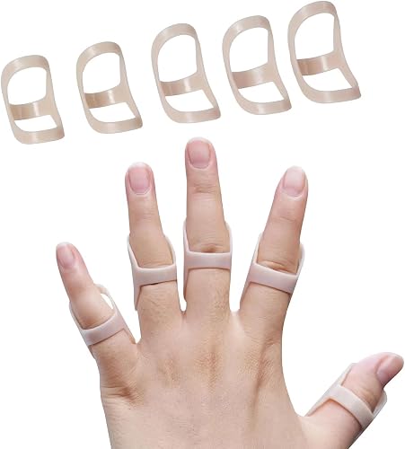 5 Pack Oval Finger Splints Waterproof Finger Splint for Arthritis, Trigger Finger,Mallet Fingers - Trigger Finger splints For Thumb, Index, Middle, Pinky or Ring Finger