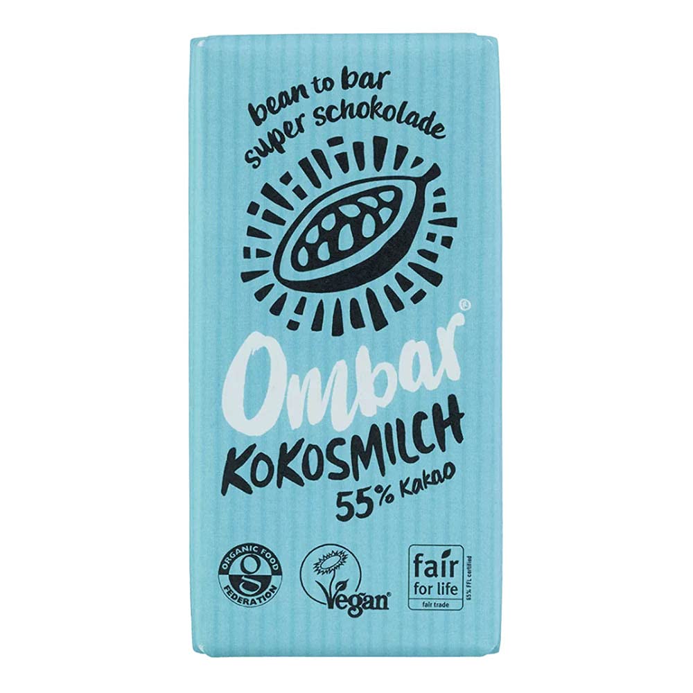 Ombar - Mleczko kokosowe bio surowa czekolada - 35 g - opakowanie 10 sztuk
