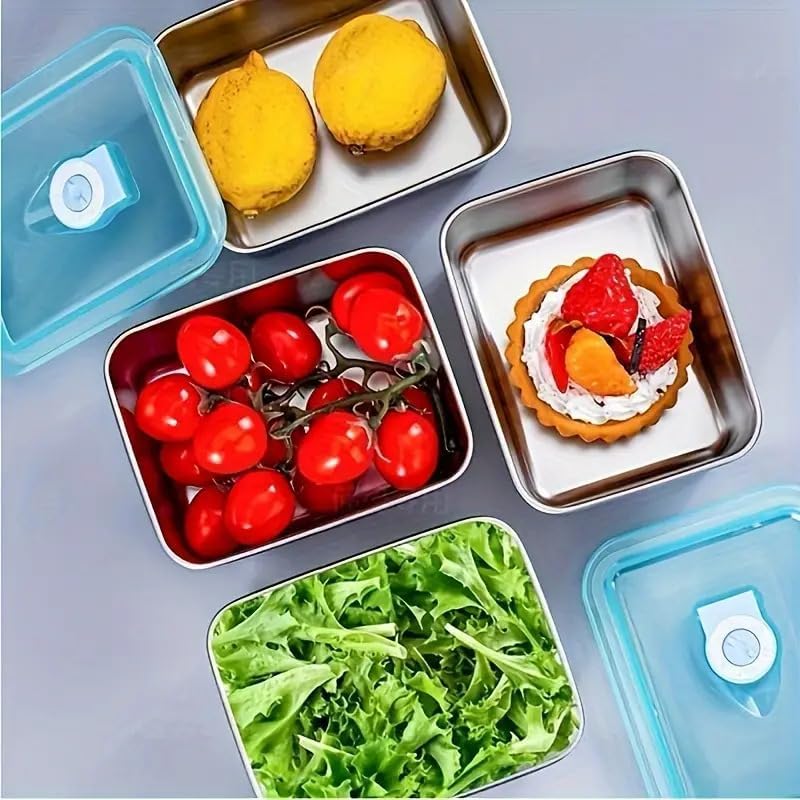 Image of Stainless Steel Food Storage Containers with Lids | Leakproof, Oven & Freezer Safe | Meal Prep & Lunch Boxes | Snack Container | Reusable Meal Prep Boxes (2)
