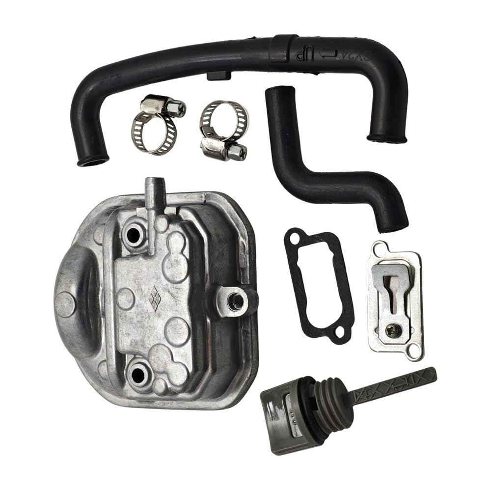 Cubierta de Culata, Varilla de Nivel de Aceite, Manguera de ventilación, Kit de Junta de Salida Compatible con Honda GX35 GX 35, cortacésped, Herramientas de Repuesto de Motor