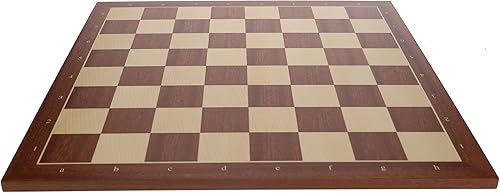 Miniatura 5 de WE Games Tablero de ajedrez de madera de caoba y sicomoro de solo 21.25 pulgadas, tablero de ajedrez grande para adultos, tablero de ajedrez de lujo