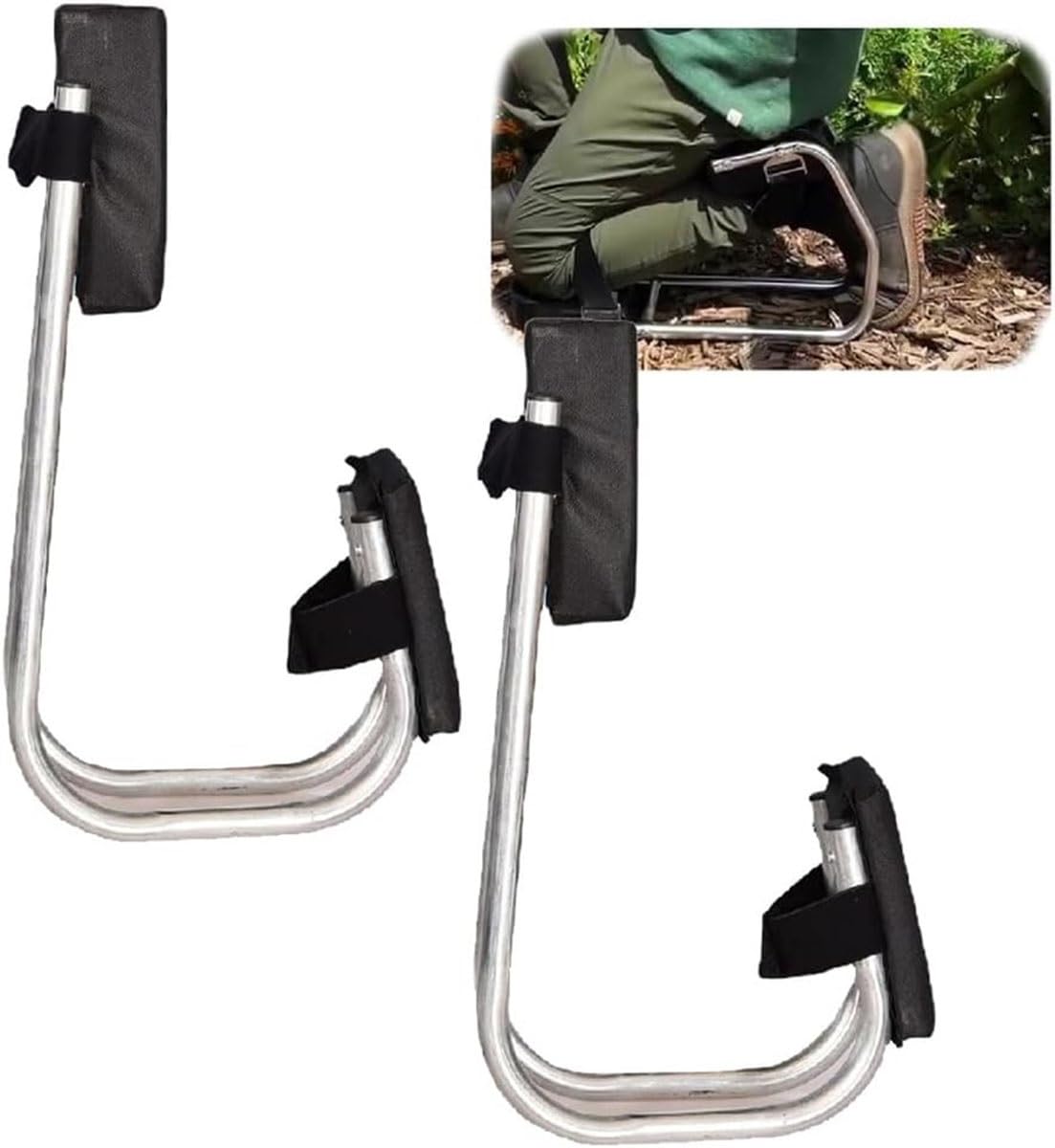 DaoGeSir Asiento De Rodilla para Jardinería, Protección Ergonómica De Rodilla Y Soporte para Tobillo Rodilleras De Jardinería Taburete para Arrodillarse Cojín para Reposapiés(2)