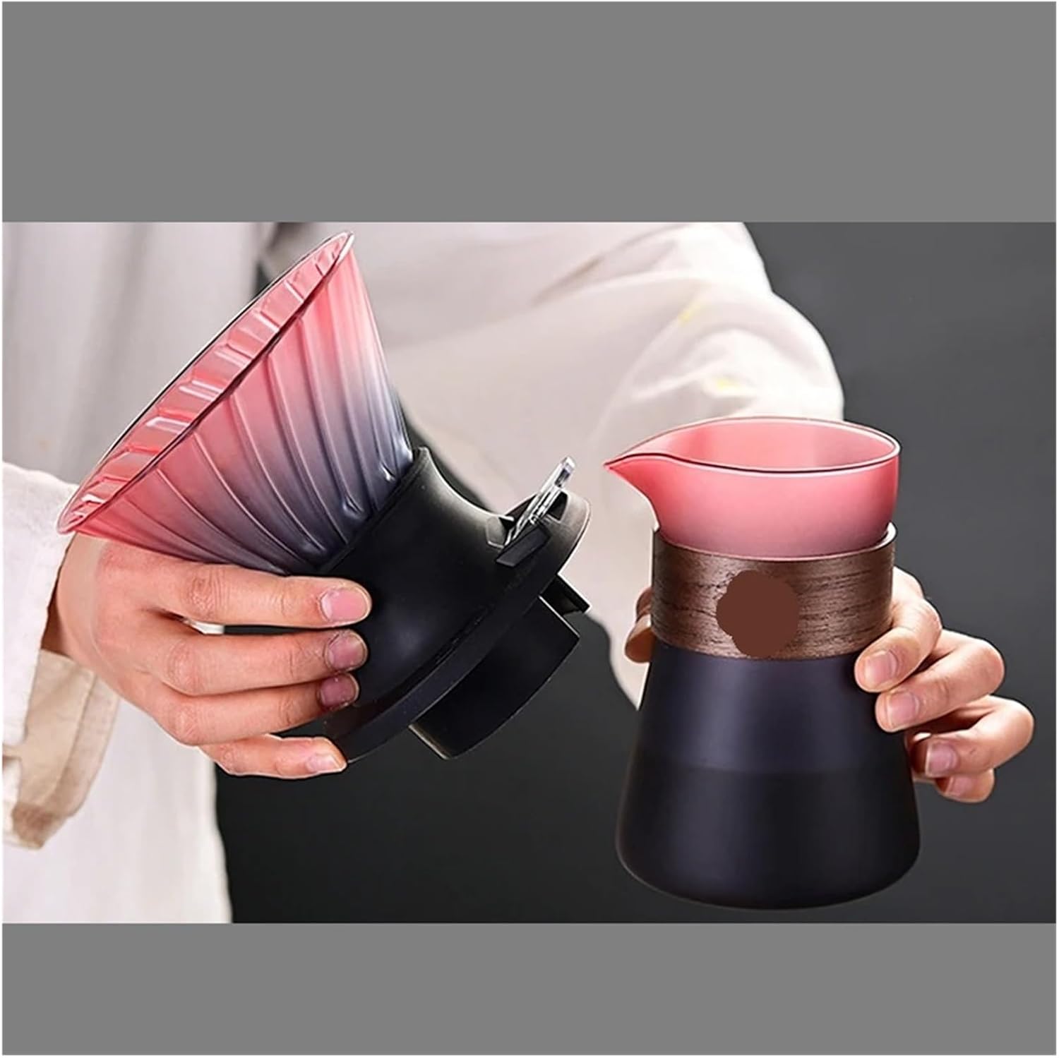 Immersion Coffee Dripper Switch Pour Over DripperMaker Glass Coffee Filters V02 Set(A2)