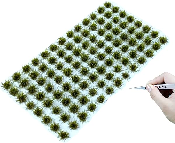 RHQFDM 120 Pflanzen Modellbau Gras Static Grass Tufts Statische Grasbüschel Deko Miniatur FüR DIY Eisenbahn Zug Kunstrasen Klein Landschaft - 1