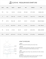 Vista 6 de CUPSHE - Traje de baño de una pieza con volantes y cuello en V para mujer, con cordón