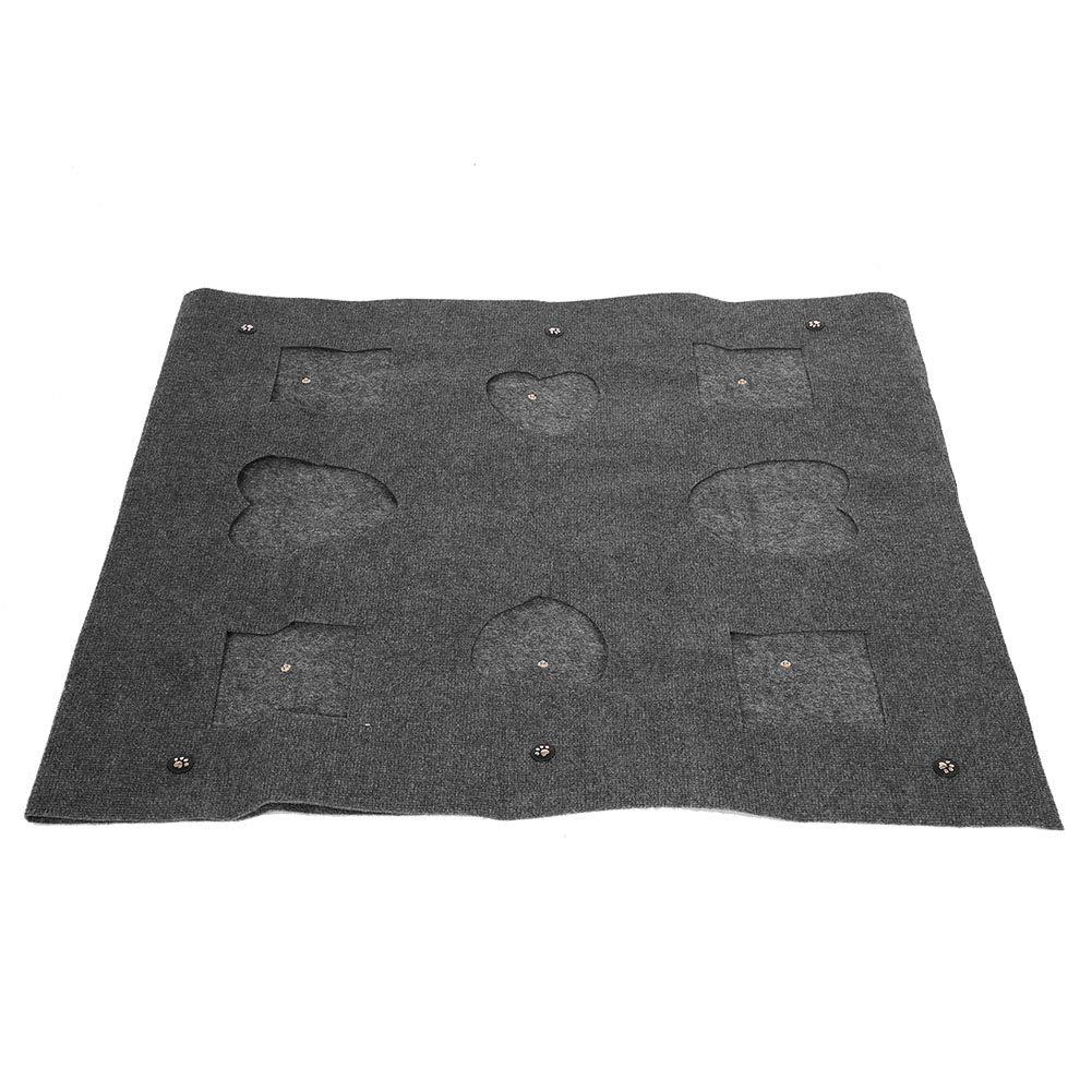 Tappetino Gioco Per Gatti – Interattivo, Antiscivolo, Con Pulsanti Componibili, Grigio Scuro