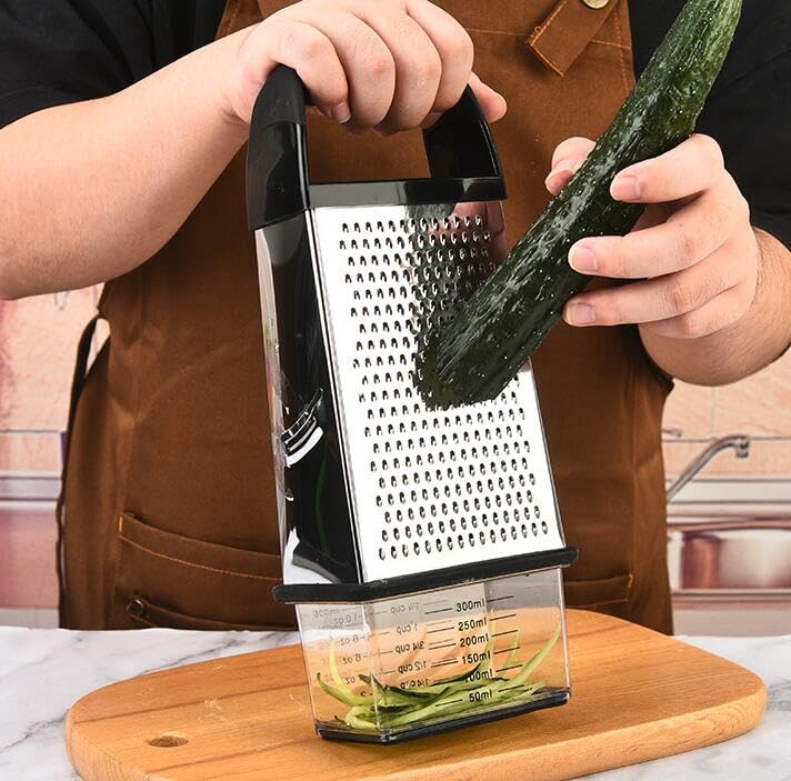 Rallador de queso de acero inoxidable con contenedor miniatura 3