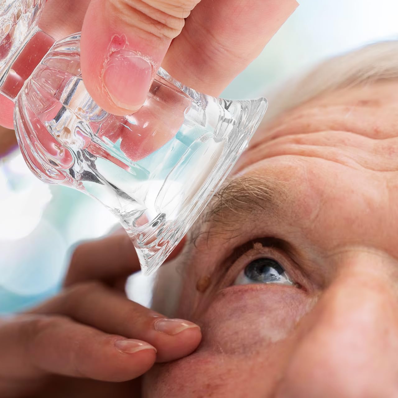 Gatuida Augenspülbecher Glas 2er Set Augenbadewanne zur Effektiven Augenreinigung Gläserne Augenwanne für Trockene Augen Pollenallergie Augenspülglas Tragbar für Erste Hilfe Reise Kontaktlinsenträger