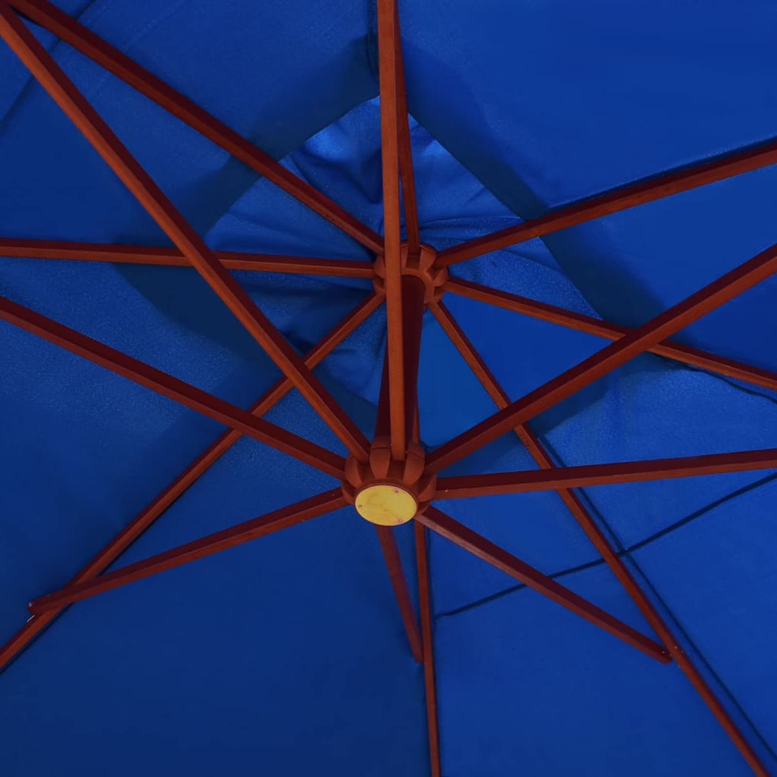 Homgoday Sombrilla de jardín Colgante con Palo de Madera Azul 4x3 m Sombrilla Terraza Exterior, Sombrilla Jardín Grande Orientable Jardín Parasol Balcón
