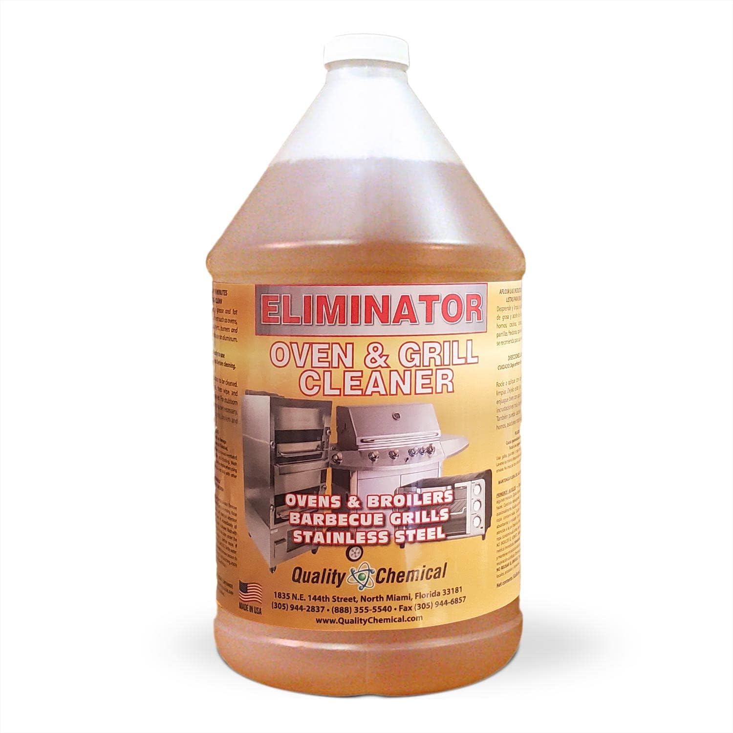 Quality Chemical Oven & Grill Cleaner - Heavy-Duty - Fast Acting & Easy to Use - Degreaser 128 oz (Pack of 1)