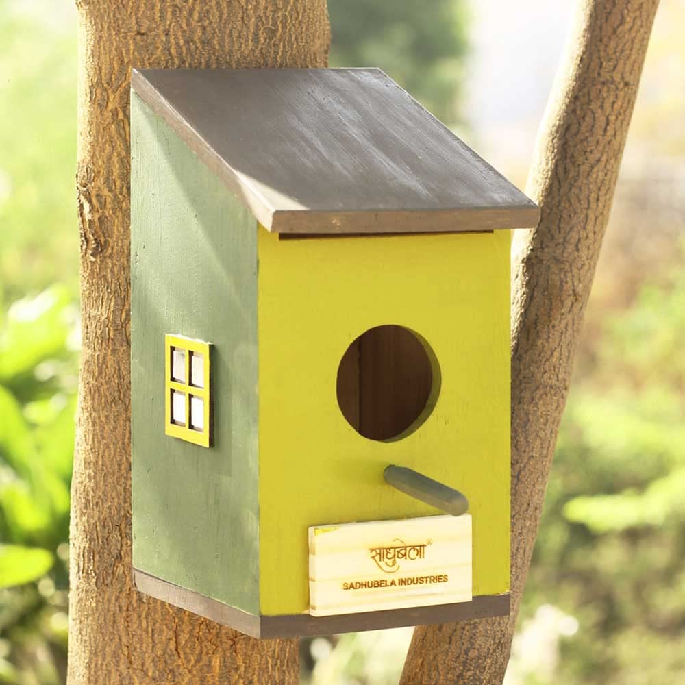 Sadhubela® Chidiyawas- Painted Wooden Bird House