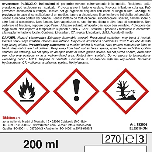 Elektron Facilè, Pulitore Elementi Elettrici, Erogatore Con Cannuccia, Sgrassante, Disossidante, 200Ml Spray - 4