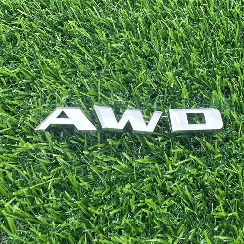 Image of Rear Tailgate Emblem Nameplate 3D Letter Badge Replacement for 2016-2024 84604285 inchAWD 1Pc (Silver)