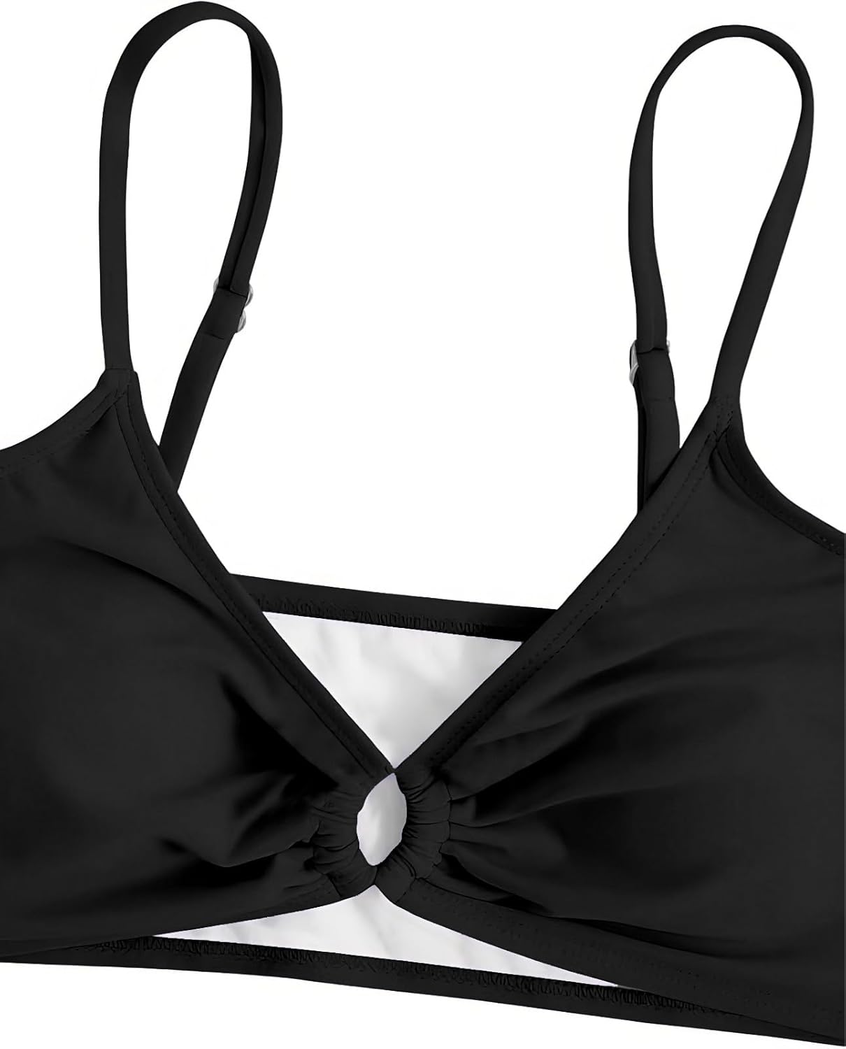 QJQ Girl's 2 Piece Swimsuits Disty Floral Ring Linked Bathing Suit Cute Bikini Sets - Image 3