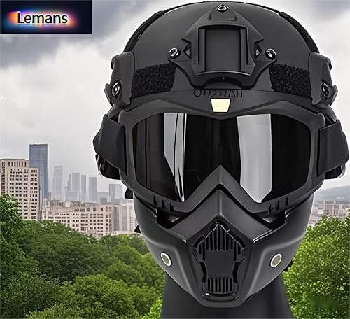 Miniatura 2 de El casco Airsoft puede ajustar el casco táctico ACH y la máscara Airsoft con gafas antivaho extraíbles se utiliza para deportes al aire libre de
