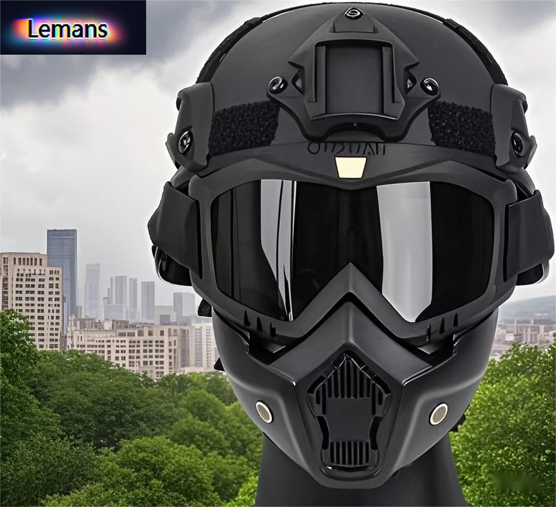 El casco de Airsoft puede ajustar el casco táctico ACH, y la máscara de Airsoft con gafas antivaho extraíbles se utiliza para deportes al aire libre de juegos de Airsoft Paintball CS