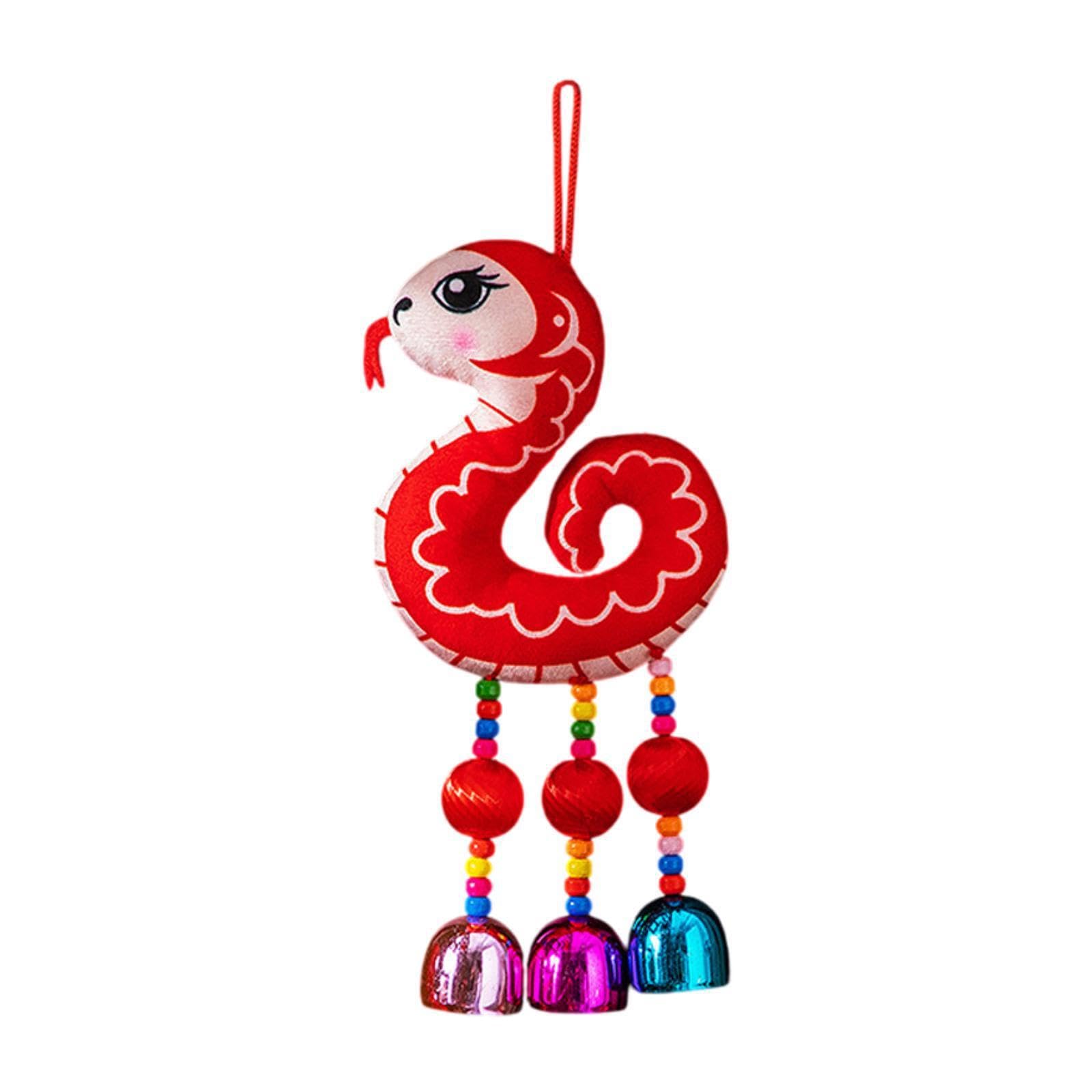 CYDZSRA Year Of Snake Bell Pendant 2025 Chinese New Year Decoration Spring Festival Ornament Cultural For Celebration Lunar Spring Festival Hanging Pendant